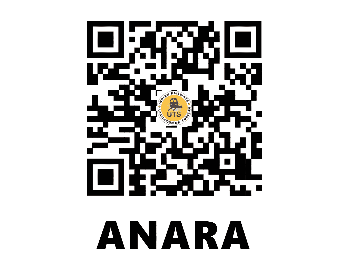 UTS QR Code for ANARA - ANR (SE - WEST BENGAL)